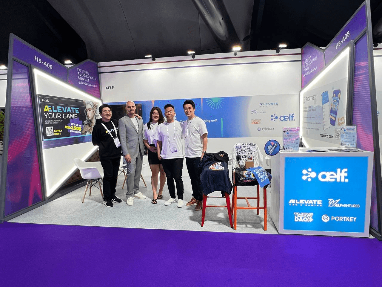 aelf Korea Blockchain Week booth