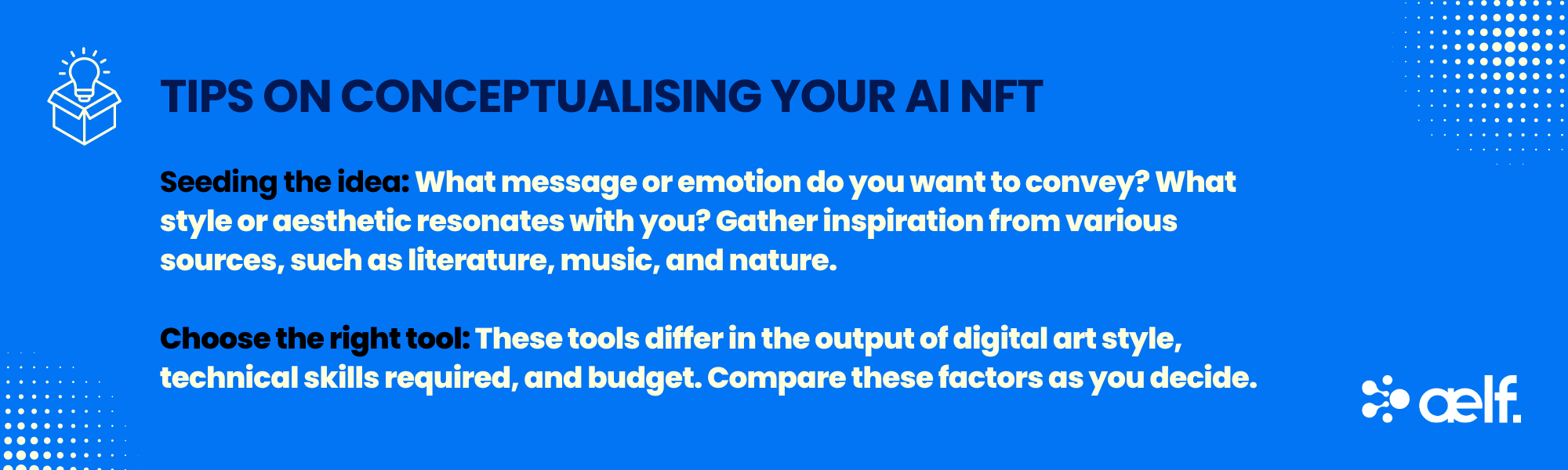 How to conceptualise your AI NFT - aelf AI blockchain