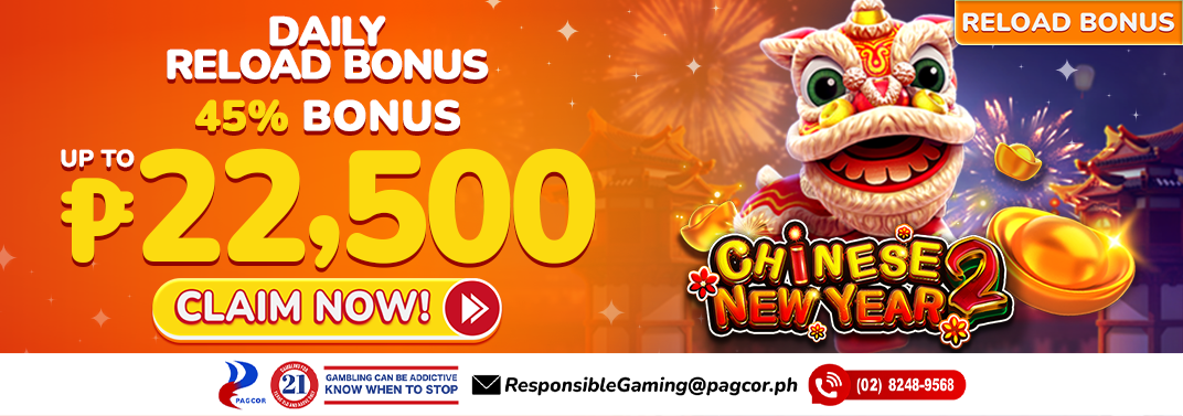 45% Daily Reload Bonus!