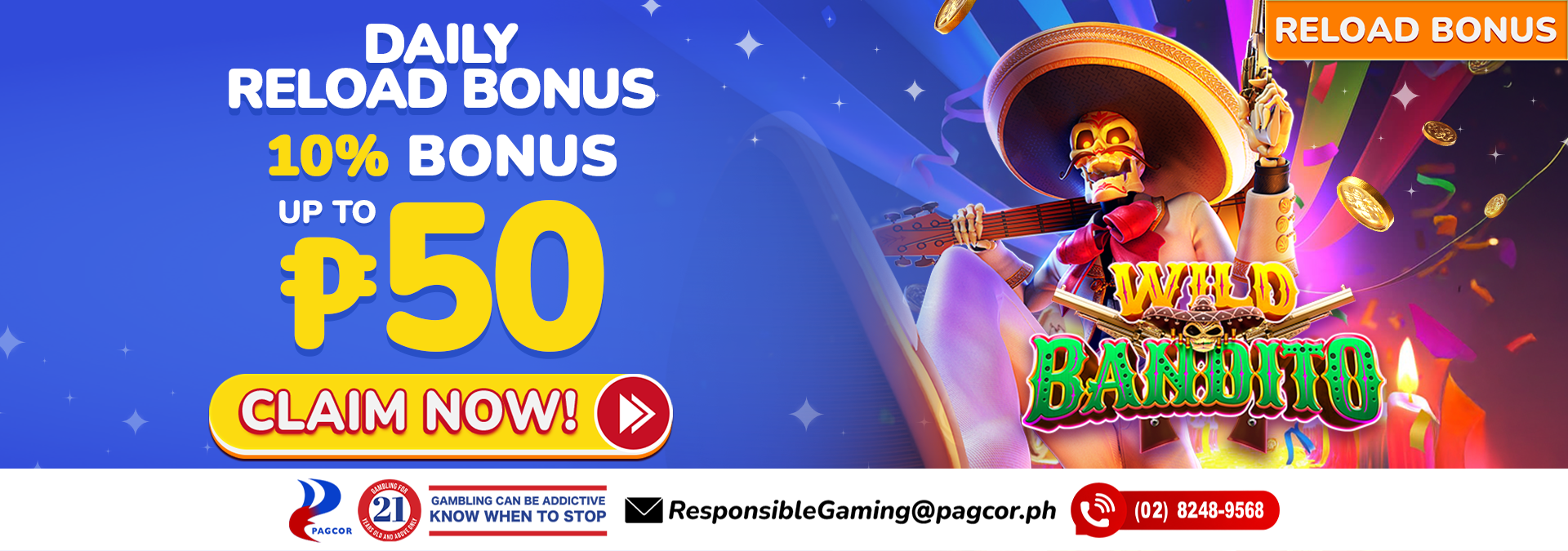 10% Daily Reload Bonus