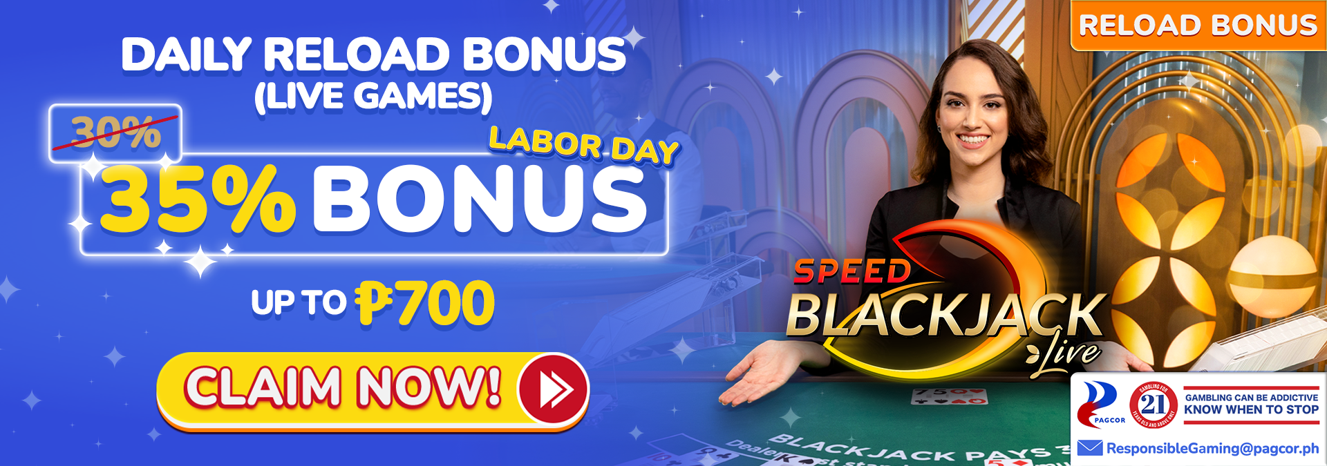 35% Daily Deposit (Live Games)