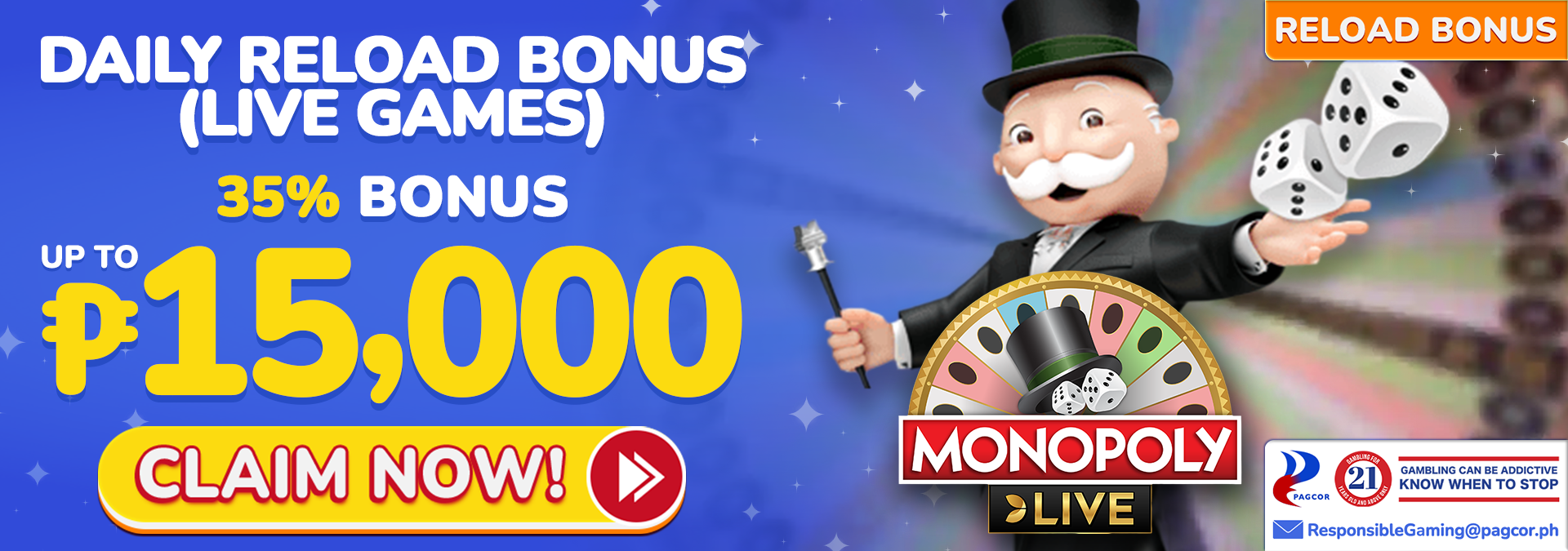 35% Daily Deposit (Live Games)