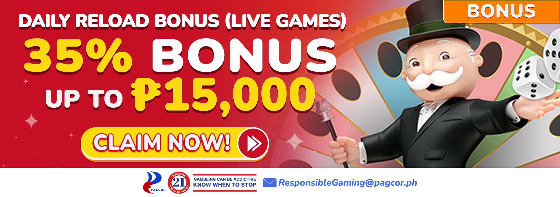 35% Daily Deposit (Live Games)