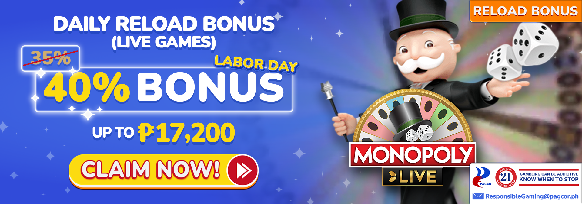 40% Daily Deposit (Live Games)