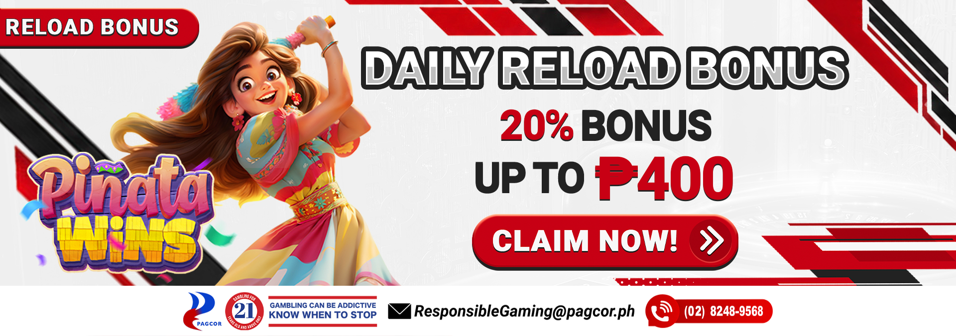 20% Daily Reload Bonus