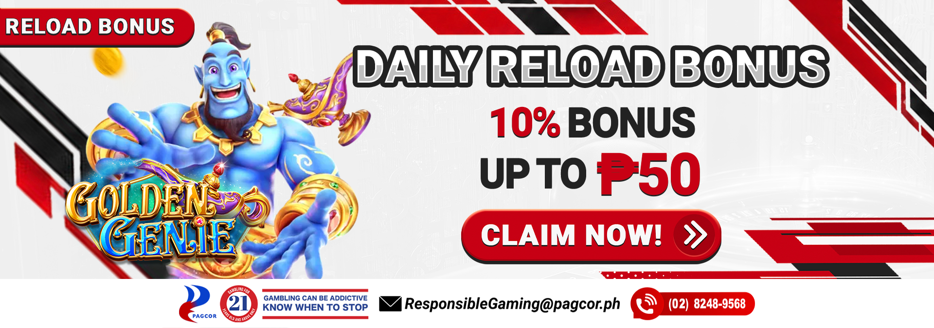 10% Daily Reload Bonus