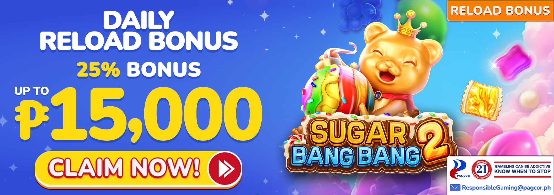 25% Daily Reload Bonus