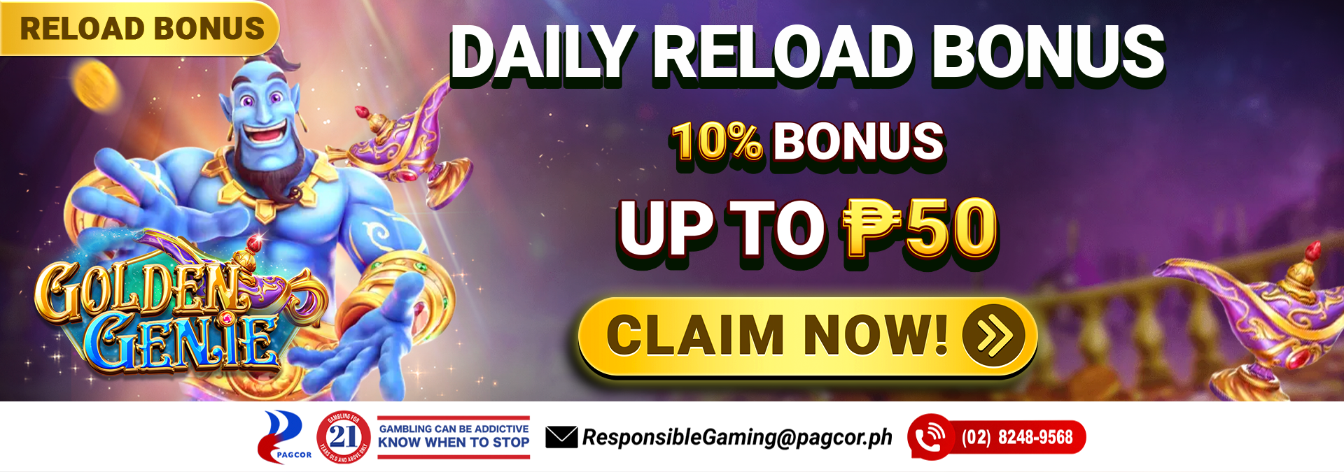 10% Daily Reload Bonus