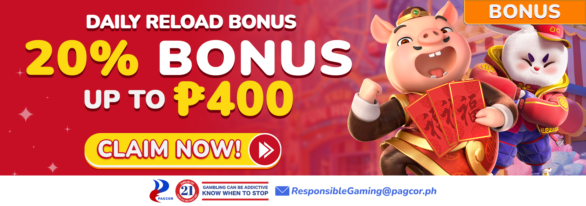 20% Daily Reload Bonus