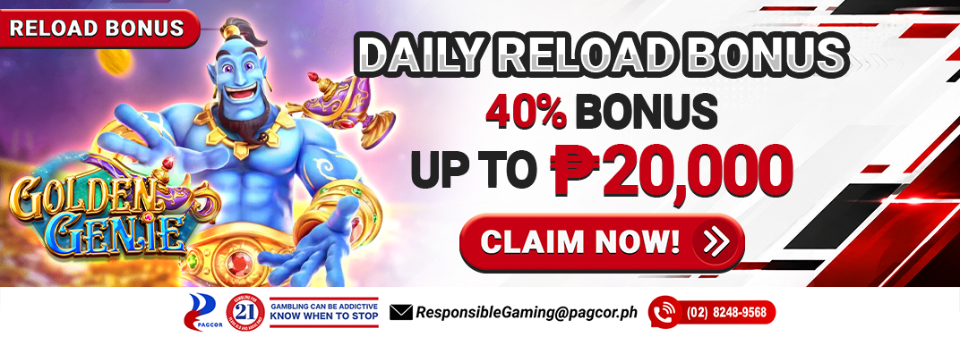 40% Daily Reload Bonus!