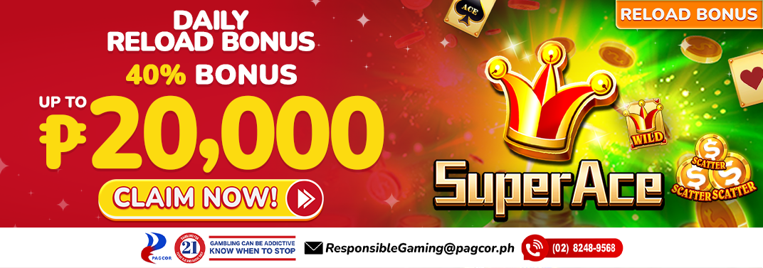 40% Daily Reload Bonus!