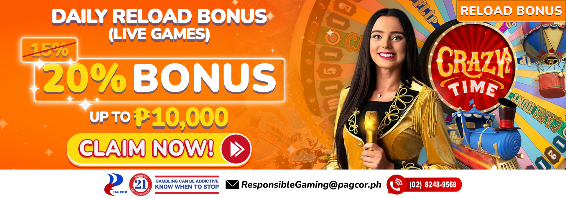 20% Daily Deposit! (Live Games)