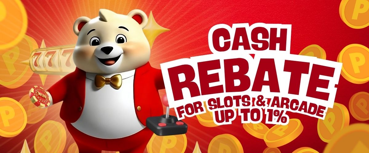 1% ALL DAY Cashback for Slot and Arcade Games!