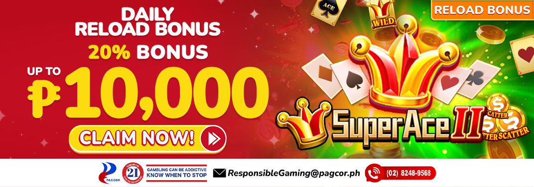 20% Daily Reload Bonus!