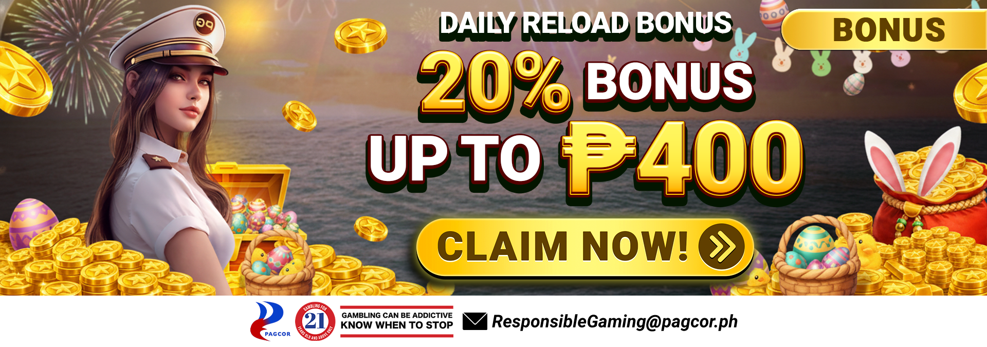 20% Daily Reload Bonus