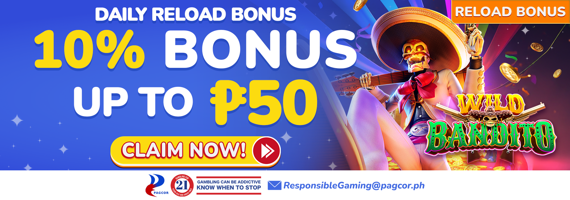 10% Daily Reload Bonus