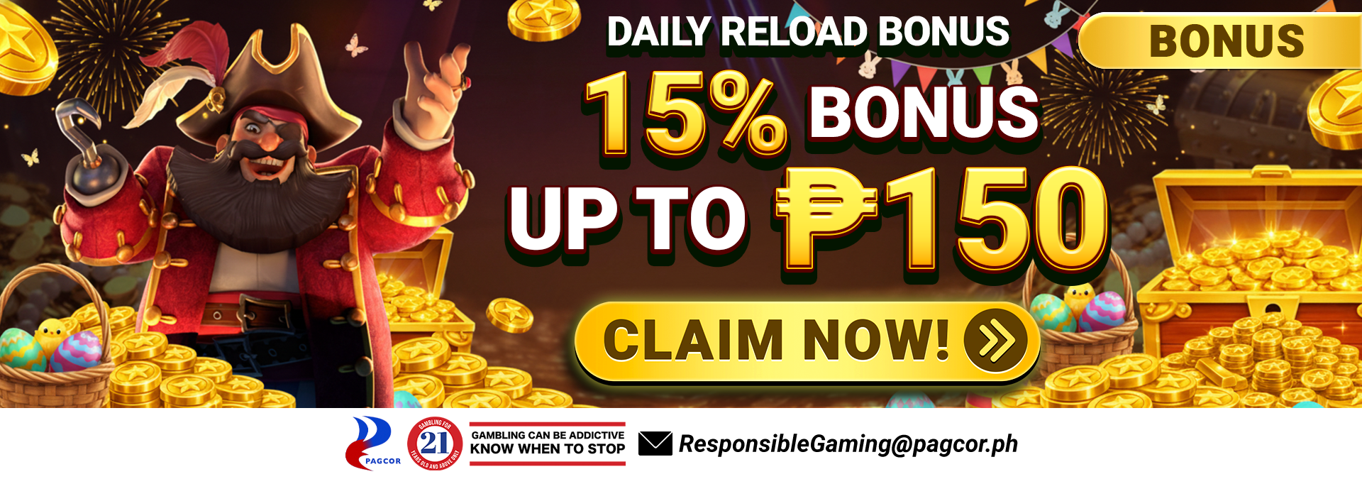 15% Daily Reload Bonus