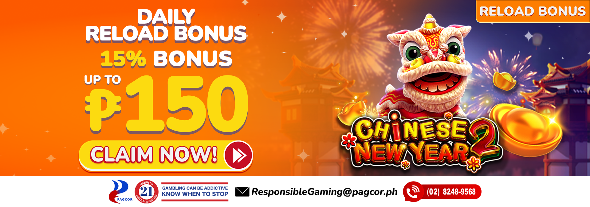 10% Daily Reload Bonus