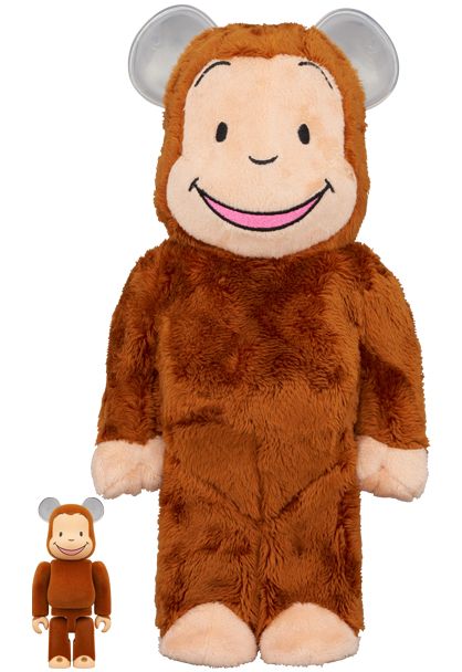BE@RBRICK Curious e 100%＆400% Medicom Toy Be@Rbrick Curious George Classic Ver. 100% & 400