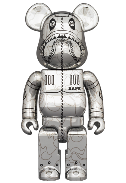 Medicom Be@rBrick BearBrick Sorayama x Bape Camo Shark