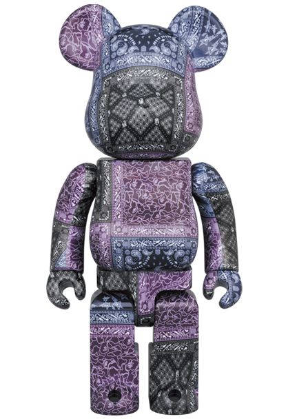 Medicom Be@rBrick BearBrick Bape Black Bandana 100% & 400