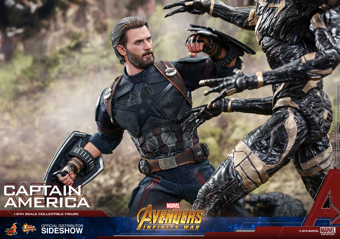 Hot Toys MMS480 Avengers 3 : Infinity War Captain America Sixth