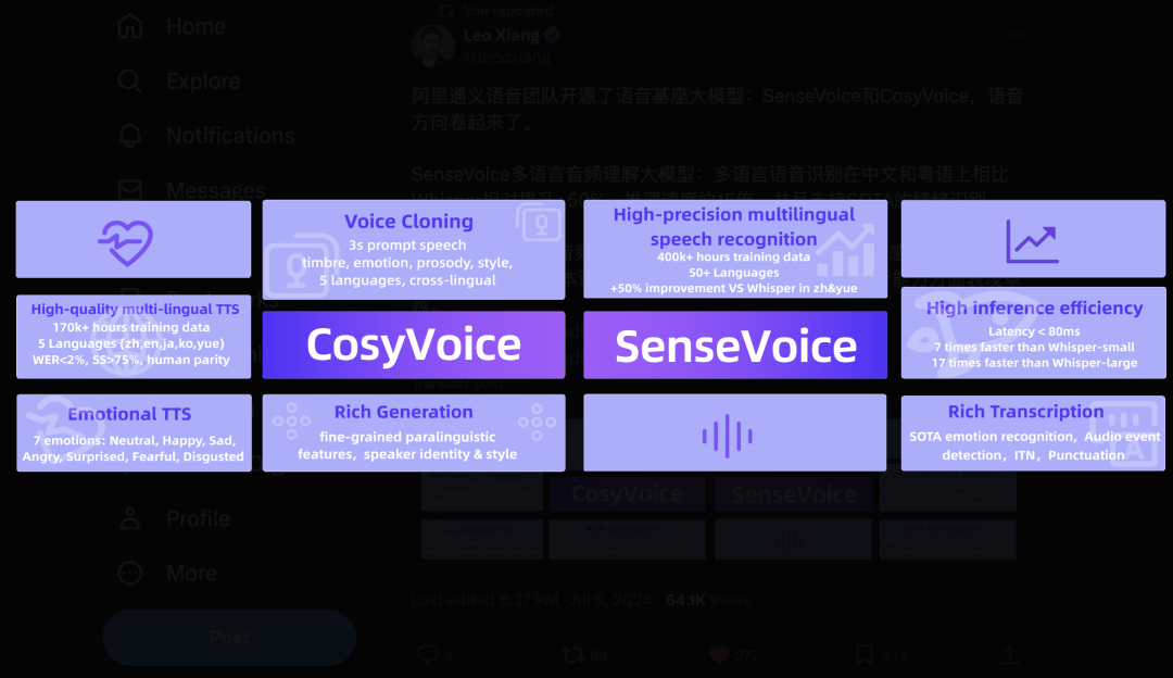 阿里发布开源语音交互模型FunAudioLLM ：各种语音黑科技一应俱全 ...