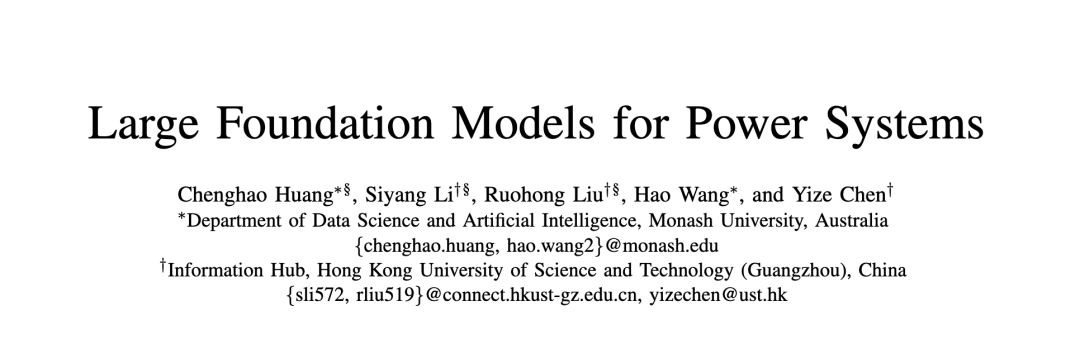 arXiv｜​​​用于电力系统的大型基础模型（大语言模型）
