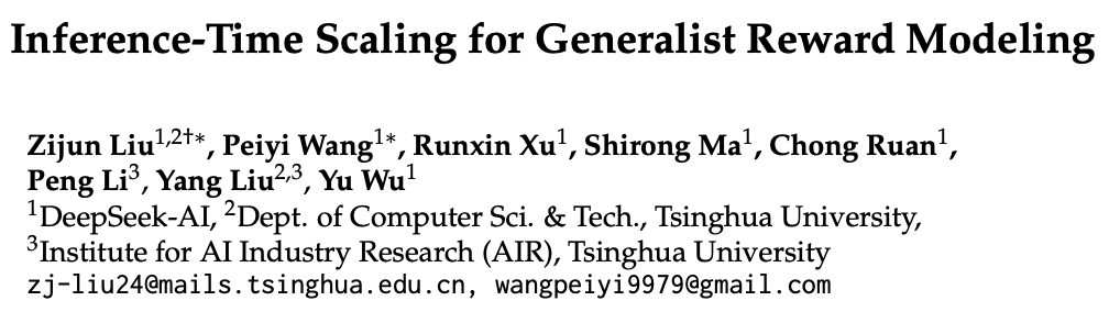 刚刚,DeepSeek公布推理时Scaling新论文,R2要来了?