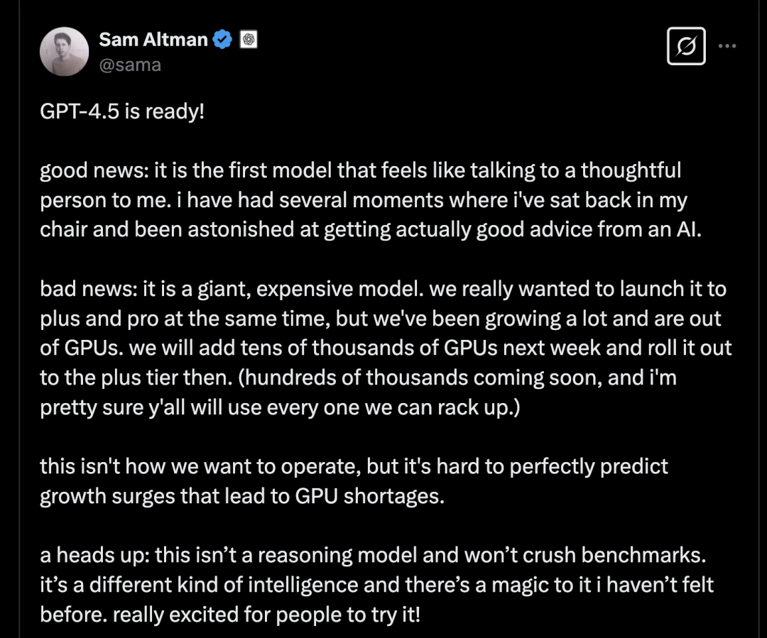 GPT-4.5发布！价格暴涨30倍，OpenAI杀死了预训练