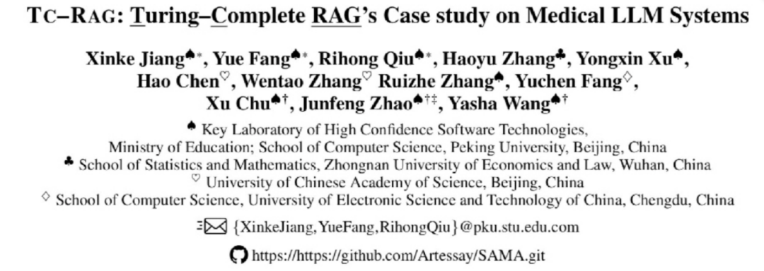 TC-RAG: Turing-Complete RAG–图灵完备的检索增强