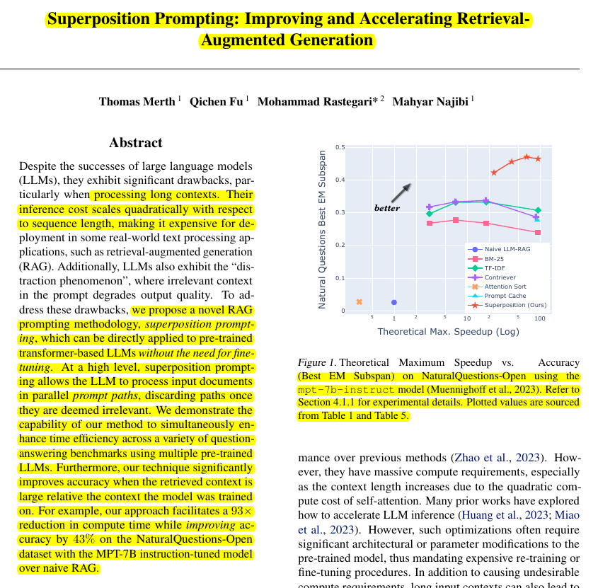 苹果超级加持RAG技术，93倍加速推理