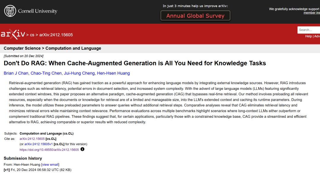 不要做RAG,CAG足以应对所有知识任务!