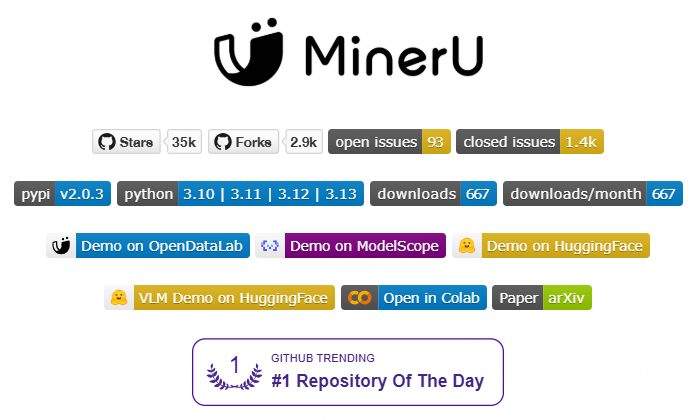 PDF文档解析–MinerU