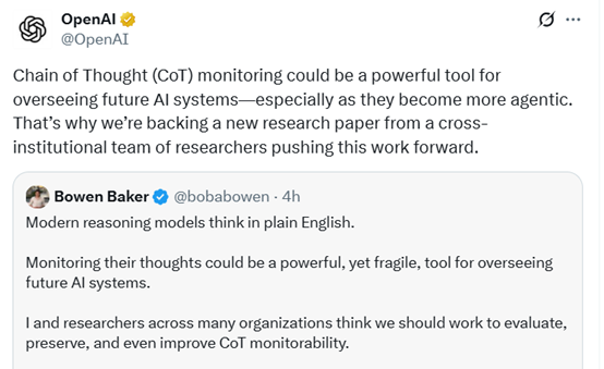 刚刚，OpenAI发布CoT监控，增强AI Agent自主能力