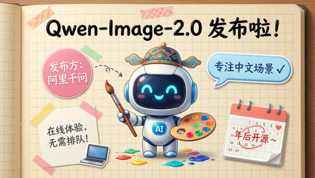 Qwen-Image-2.0发布：中文生图彻底不拧巴了