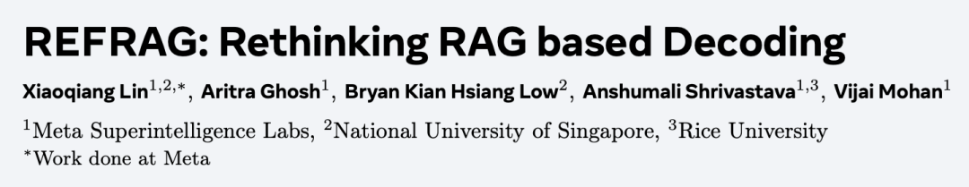 Meta超级智能实验室首篇论文：重新定义RAG