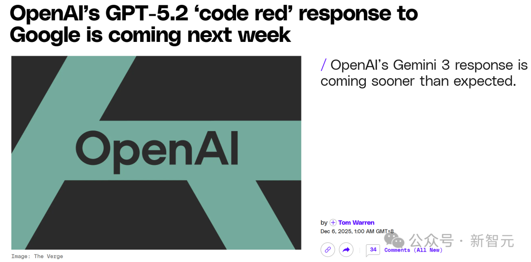 奥特曼仓促亮剑GPT-5.2！一张图爆火全网，全面碾压Gemini 3