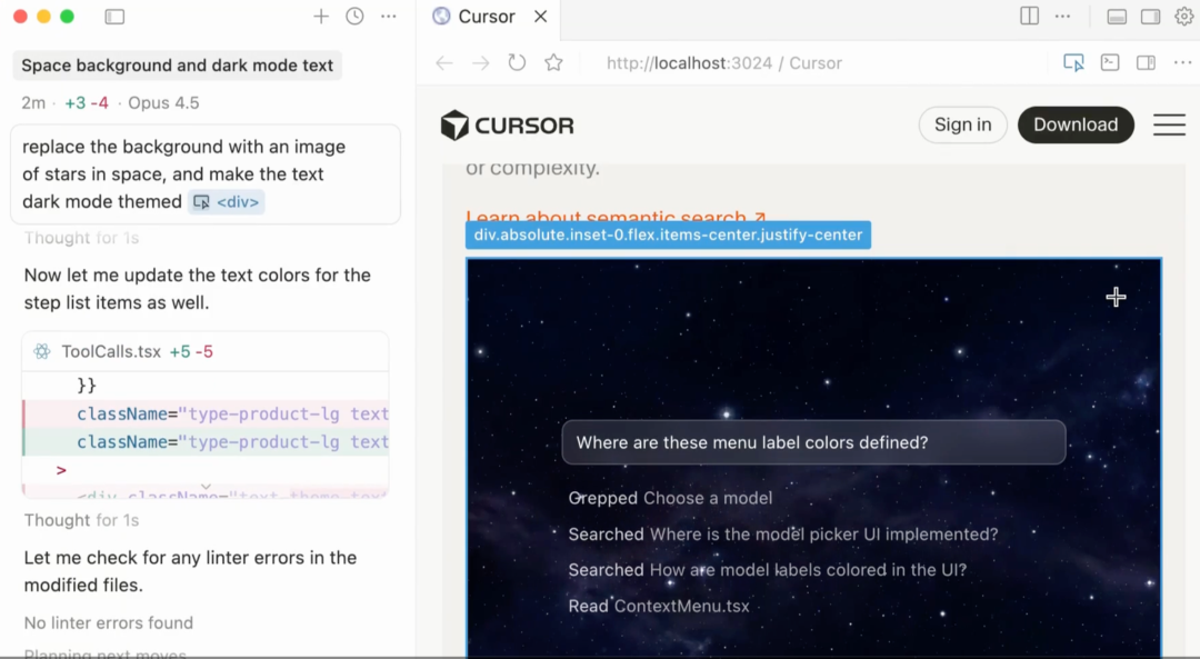 刚刚！Cursor 2.4 发布：Subagents 让 AI 晋升“项目经理”，还能秒出 UI 设计图！