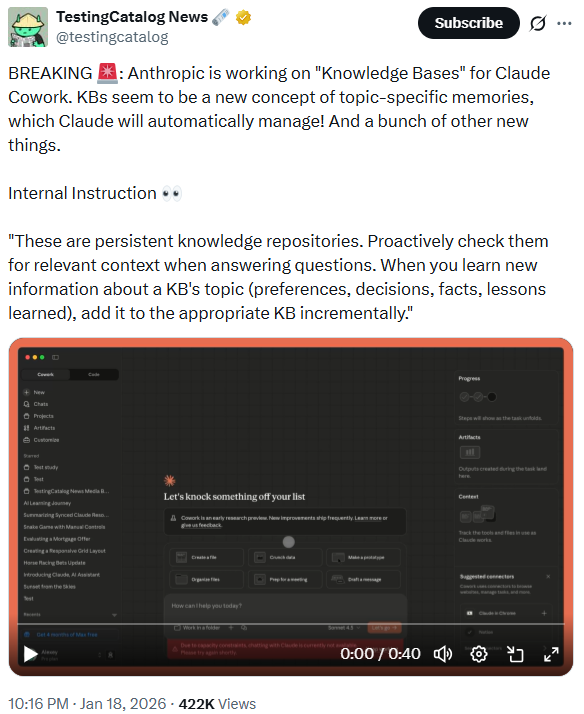 Claude被曝加入“永久记忆”功能，AI开始真正记住工作了