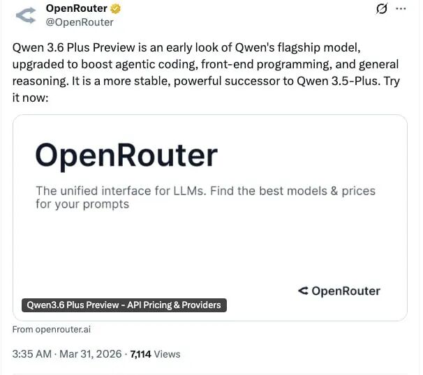 刚刚Qwen 3.6 Plus上线预览：1M上下文，阿里Coding/Agent翻身战打响