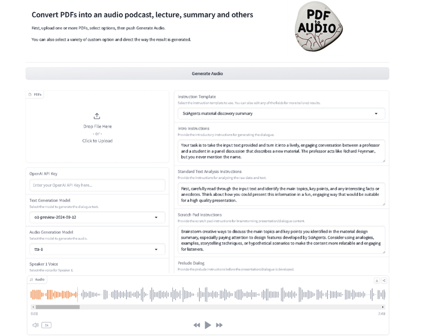 PDF2Audio:PDF一键转播客!让文档开口说话!