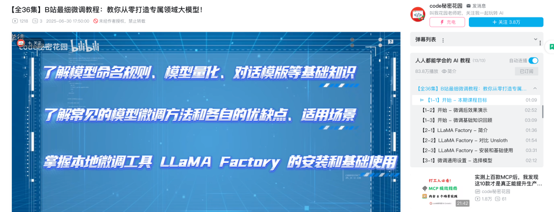 从零教你微调一个专属领域大模型，看完小白也能学会炼丹!（完整版）