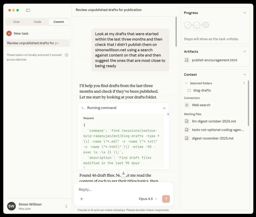 Claude 发布 Cowork：当 AI 走出聊天框，开始整理你的文件
