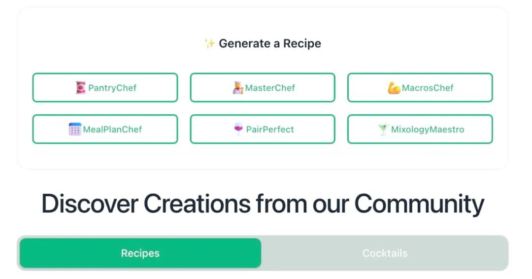 ChefGPT，AI食谱推荐工具