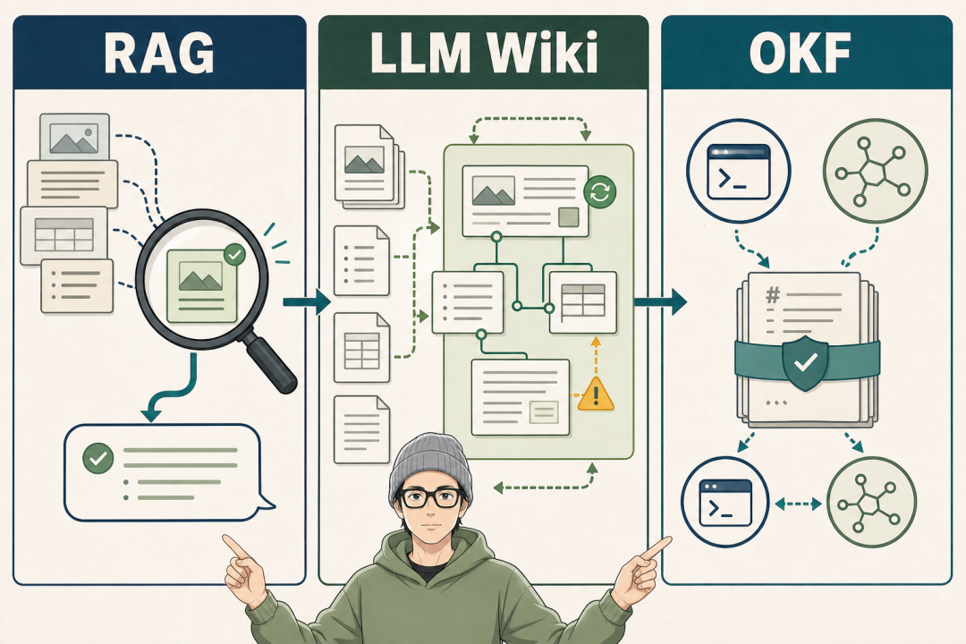 知识库不等于 RAG：LLM Wiki 与 OKF 补上了什么？