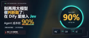 别再用大模型做判断题了：在 Dify 里接入 Jev，Agent 成本砍 90%-AI智能王