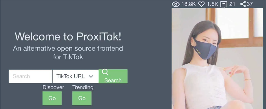 ProxiTok-开源国际版抖音TikTok网页PHP版-查尔斯资源库